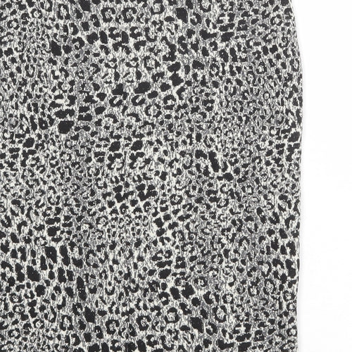 New Look Womens Multicoloured Animal Print Polyester Straight & Pencil Skirt Size 16 - Leopard pattern