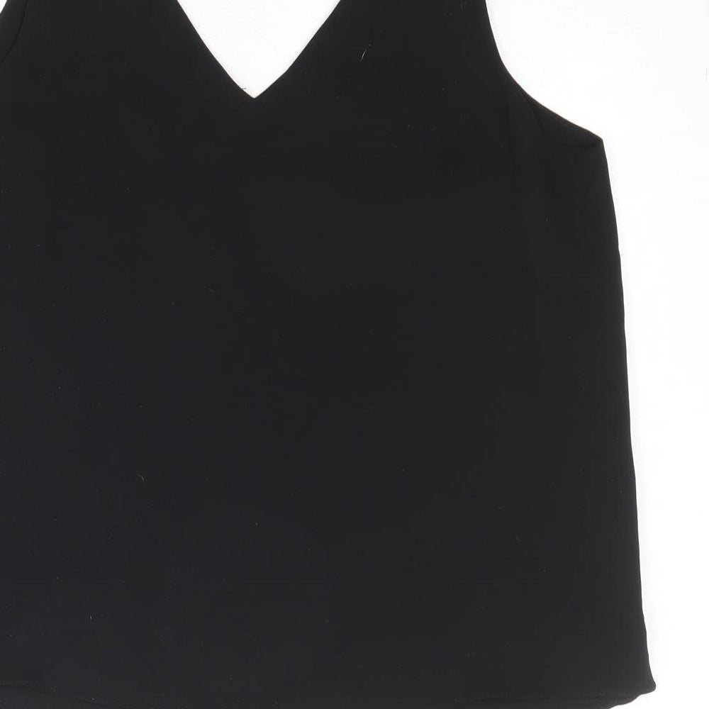 Phase Eight Womens Black Polyester Basic Tank Size 14 V-Neck