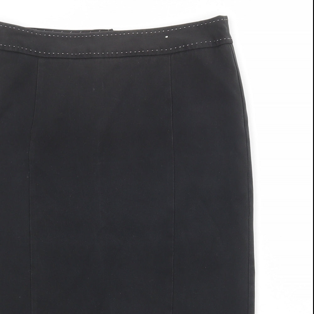 NEXT Womens Grey Polyester A-Line Skirt Size 12 Zip