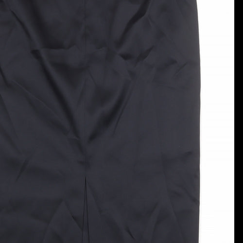 Marks and Spencer Womens Black Polyester Straight & Pencil Skirt Size 20 Zip
