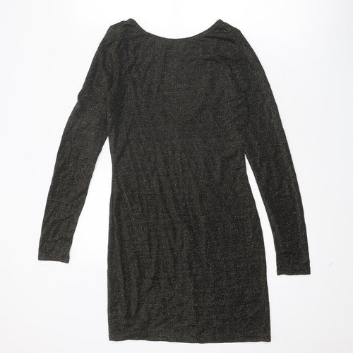 VERO MODA Womens Black Polyester Jumper Dress Size S Round Neck Pullover