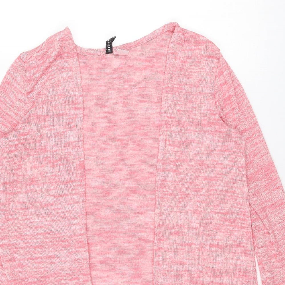 Divided by H&M Womens Pink V-Neck Polyester Cardigan Jumper Size S