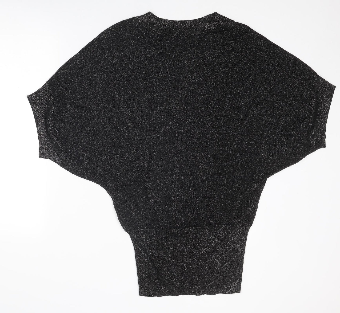 Phase Eight Womens Black V-Neck Viscose Pullover Jumper Size 10