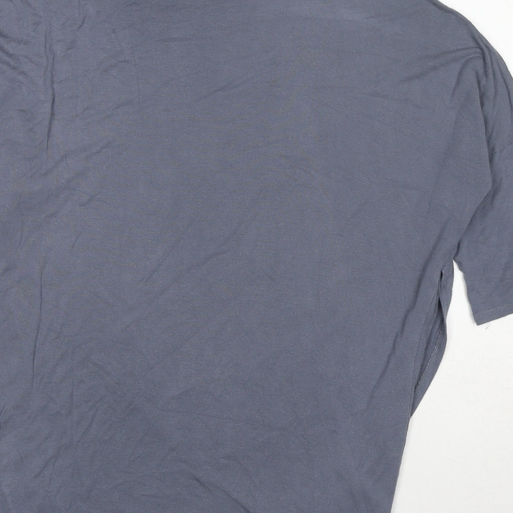 Part Two Womens Grey Polyester Basic T-Shirt Size L Boat Neck