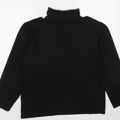 BHS Womens Black Cotton Pullover Sweatshirt Size L Pullover