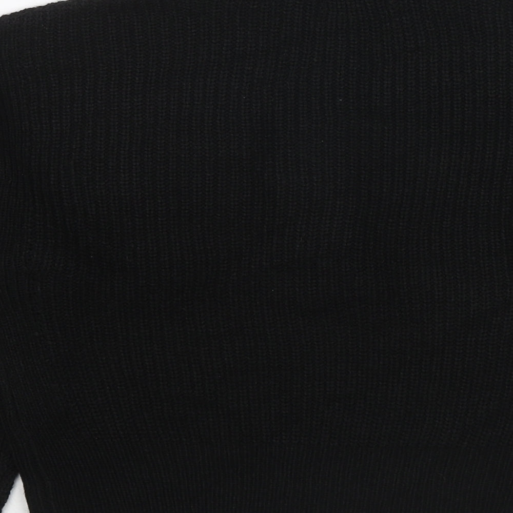 Brave Soul Womens Black High Neck Acrylic Pullover Jumper Size 6