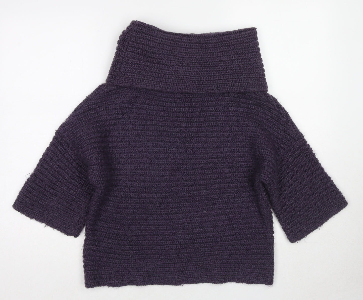 Marks and Spencer Womens Purple Roll Neck Acrylic Pullover Jumper Size 10
