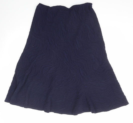 Marks and Spencer Womens Blue Polyester Swing Skirt Size 14