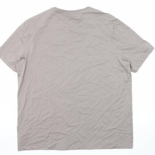 Autograph Mens Grey Cotton T-Shirt Size 2XL Round Neck