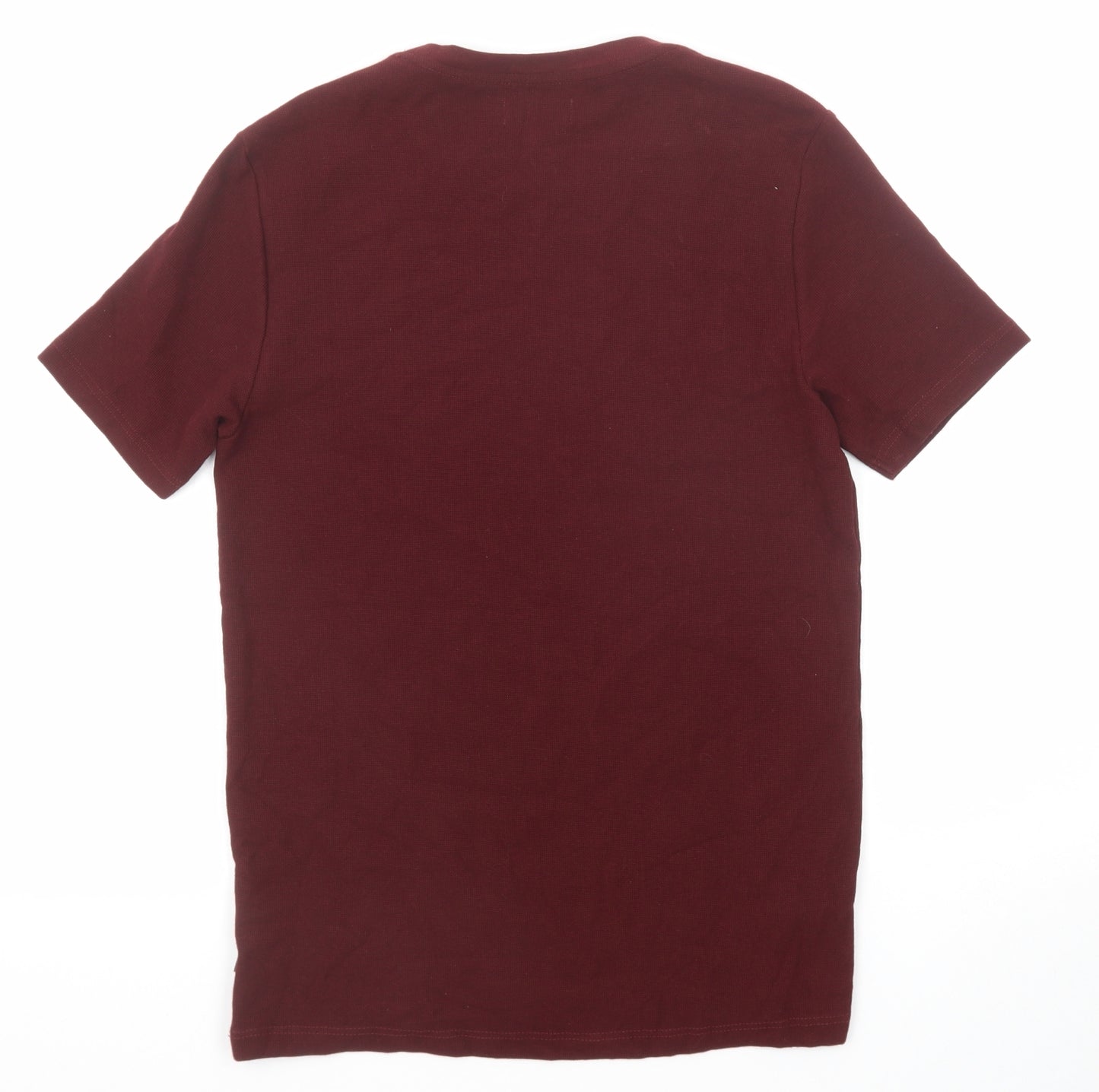Burton Mens Red Cotton T-Shirt Size S Round Neck