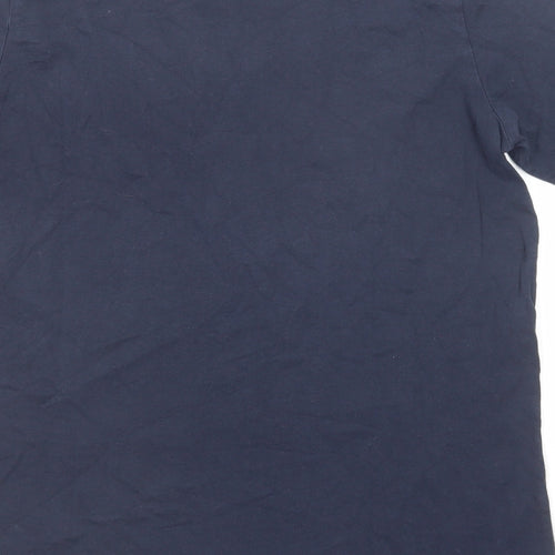 Marks and Spencer Womens Blue Cotton Basic T-Shirt Size 10 Round Neck - All In This Together