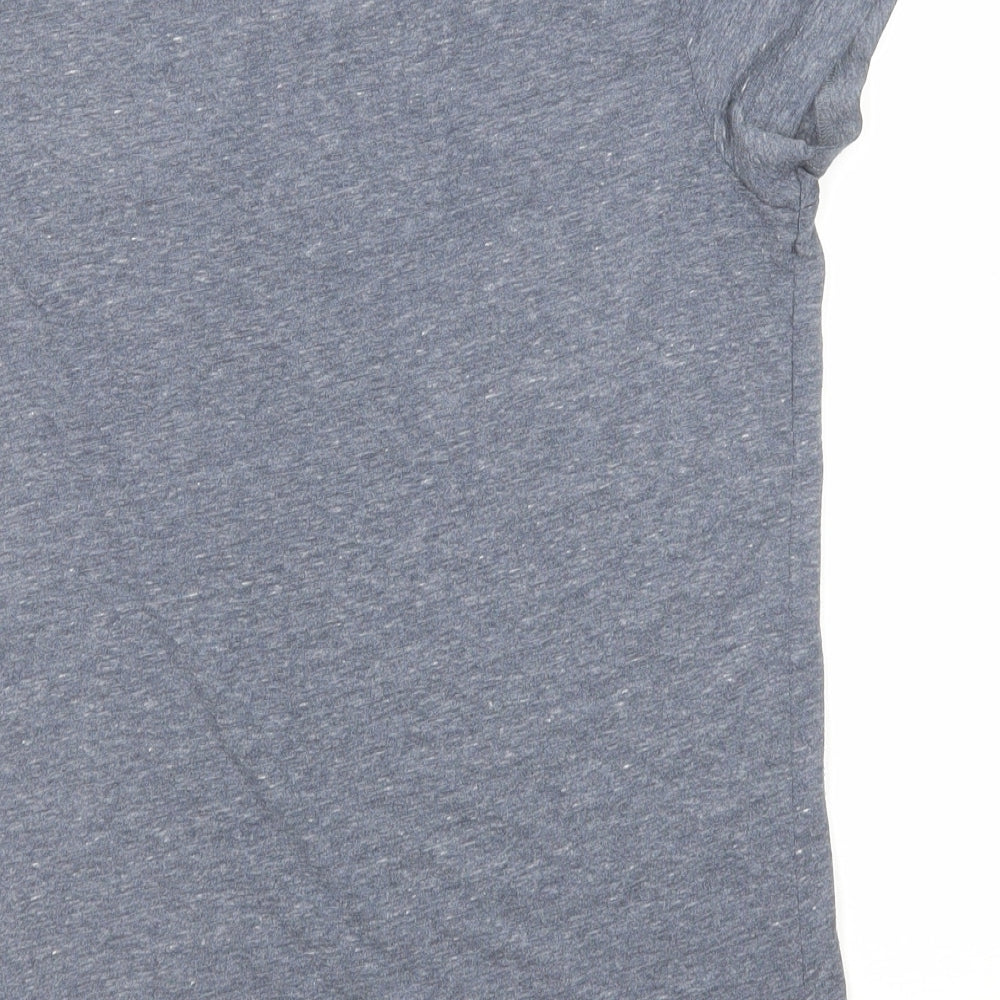 Jack Wills Womens Blue Polyester Basic T-Shirt Size 10 Round Neck