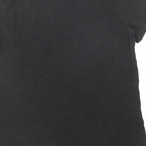 PUMA Womens Black Cotton Basic T-Shirt Size 18 Round Neck