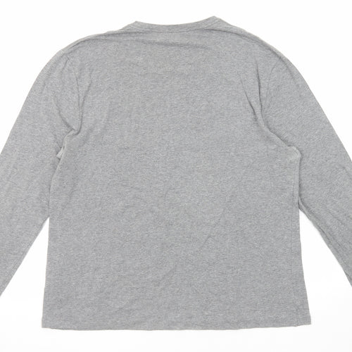 Blue Harbour Mens Grey Cotton T-Shirt Size M Round Neck