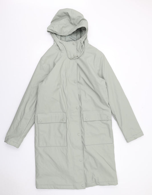 Marks and Spencer Womens Green Rain Coat Coat Size 10 Zip