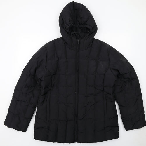 Alfani Womens Black Quilted Jacket Size XL Zip