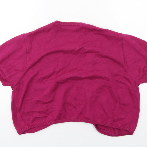 Debenhams Womens Purple V-Neck Cotton Cardigan Jumper Size 18