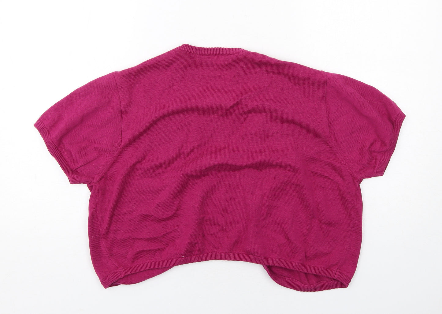 Debenhams Womens Purple V-Neck Cotton Cardigan Jumper Size 18