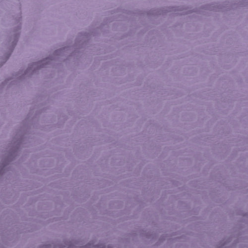 Grazia Womens Purple Round Neck Geometric Wool Pullover Jumper Size 12