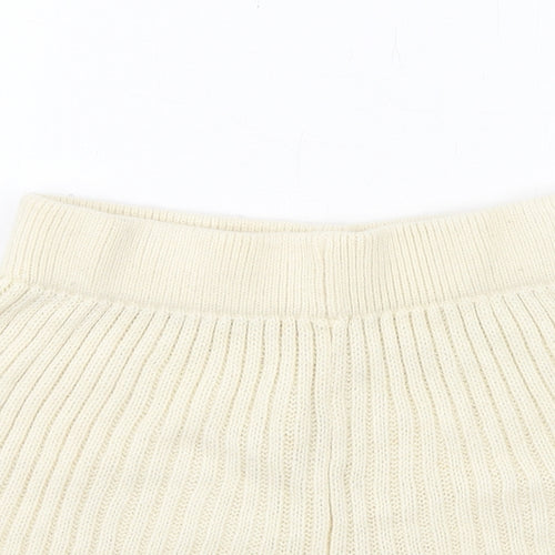 Nasty Gal Womens Ivory Acrylic Basic Shorts Size M Regular Pull On