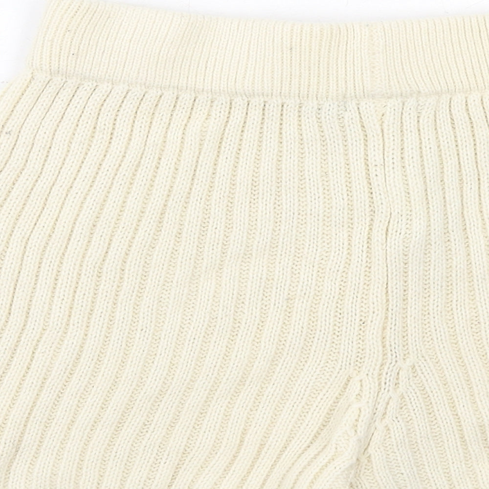 Nasty Gal Womens Ivory Acrylic Basic Shorts Size M Regular Pull On