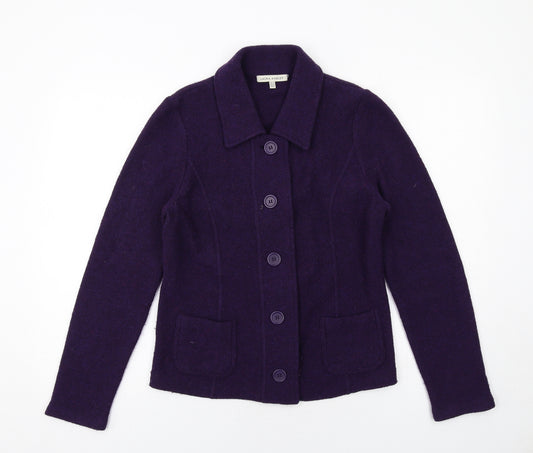 Laura Ashley Womens Purple Jacket Size 12 Button