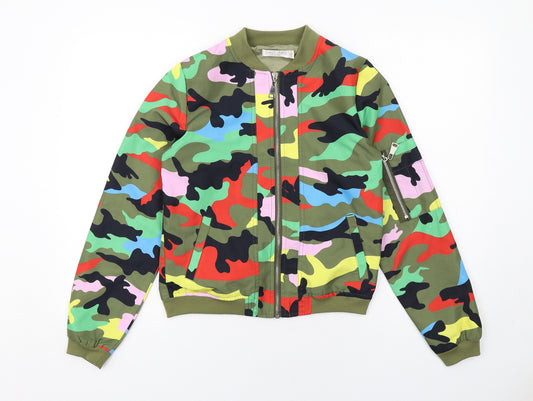 Emma & Ashley Womens Multicoloured Camouflage Jacket Size S Zip