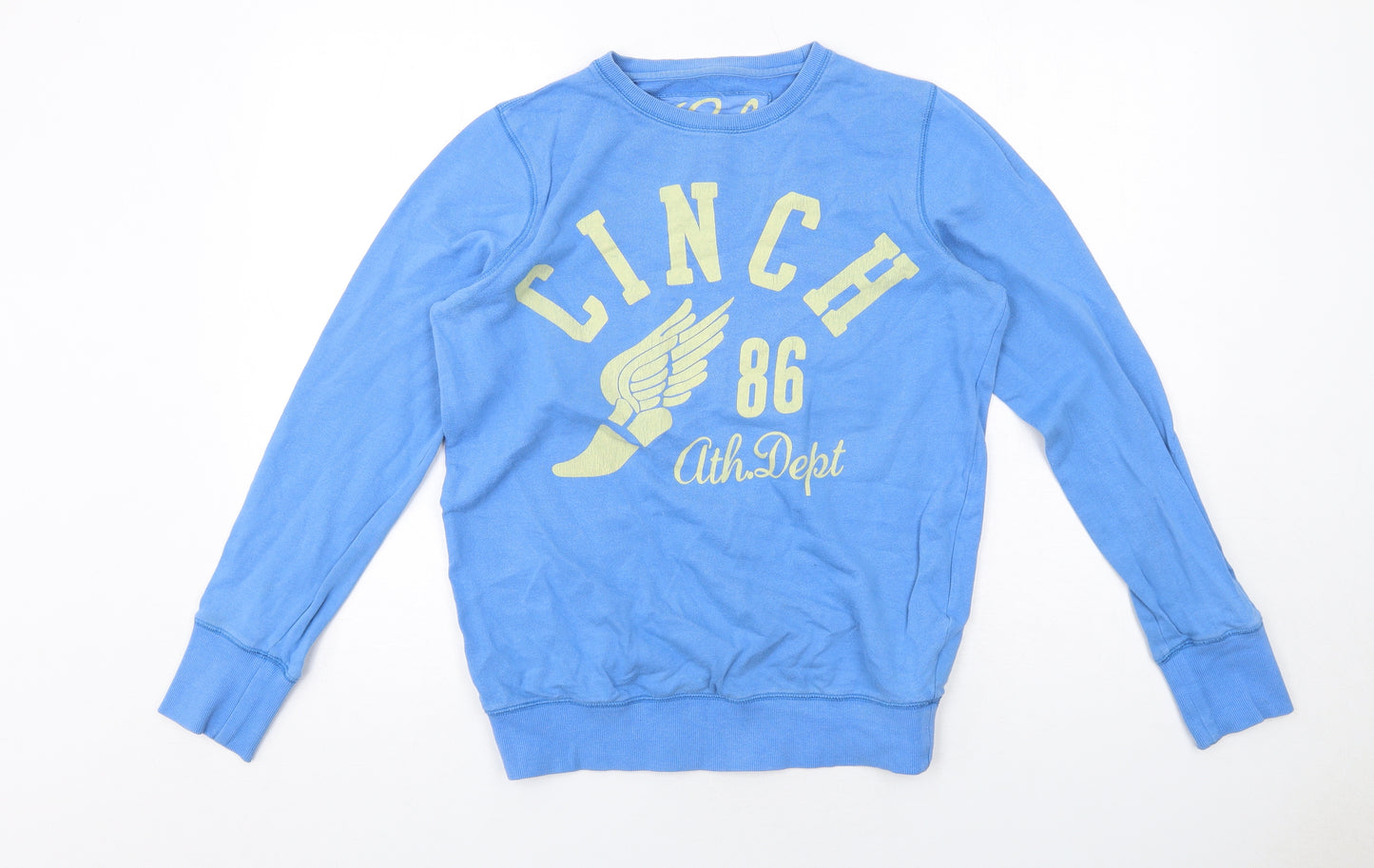 Cinch Womens Blue Cotton Pullover Sweatshirt Size 12 Pullover