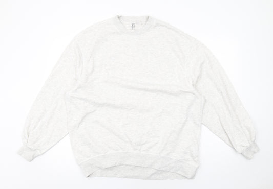 H&M Womens Grey Cotton Pullover Sweatshirt Size M Pullover