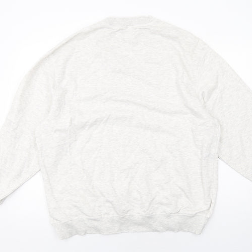 H&M Womens Grey Cotton Pullover Sweatshirt Size M Pullover