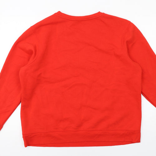 Marks and Spencer Womens Red Cotton Pullover Sweatshirt Size L Pullover - Disco