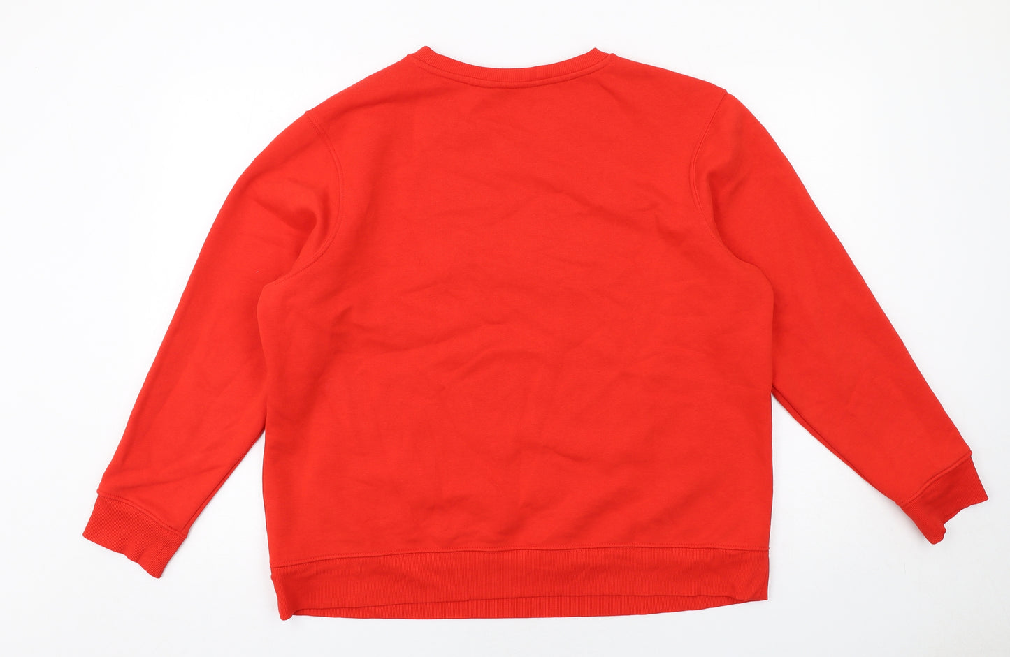 Marks and Spencer Womens Red Cotton Pullover Sweatshirt Size L Pullover - Disco