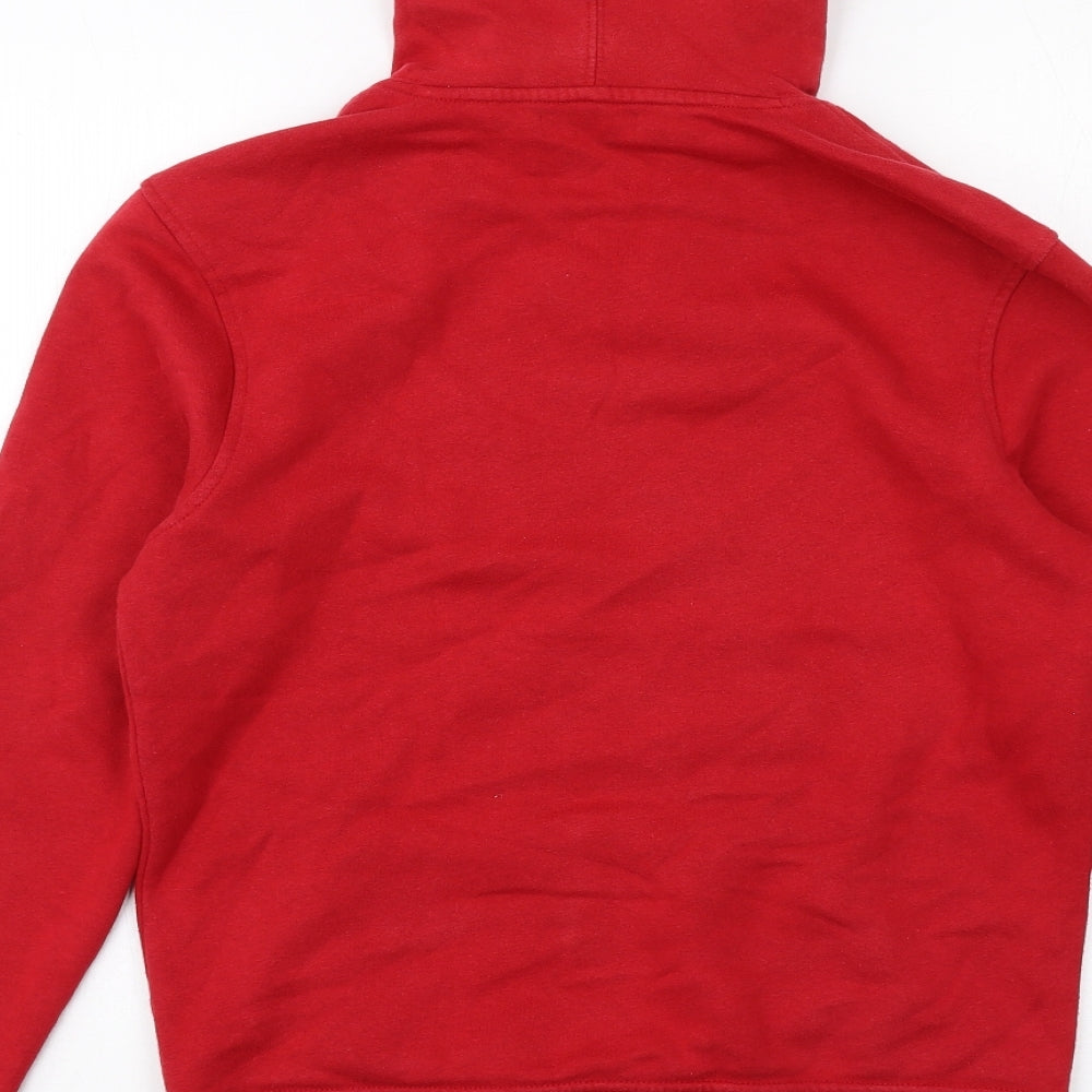 TEX Womens Red Cotton Pullover Hoodie Size S Pullover