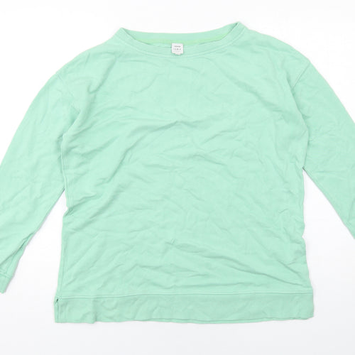 John Lewis Womens Green Cotton Pullover Sweatshirt Size 12 Pullover