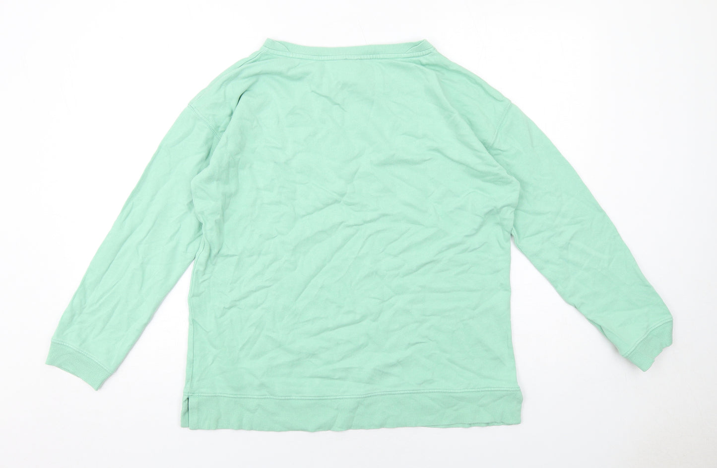 John Lewis Womens Green Cotton Pullover Sweatshirt Size 12 Pullover