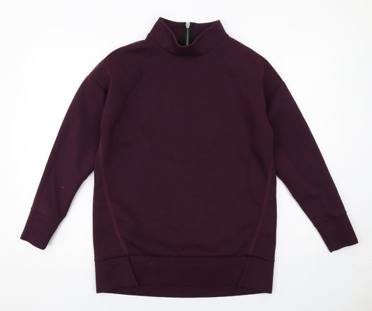 NEXT Womens Purple Polyester Pullover Sweatshirt Size 8 Zip