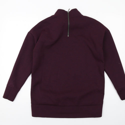 NEXT Womens Purple Polyester Pullover Sweatshirt Size 8 Zip