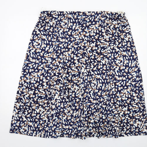 Anna Rose Womens Blue Geometric Polyester A-Line Skirt Size 20