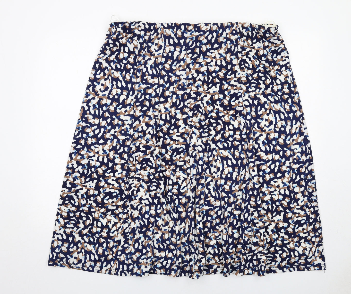 Anna Rose Womens Blue Geometric Polyester A-Line Skirt Size 20
