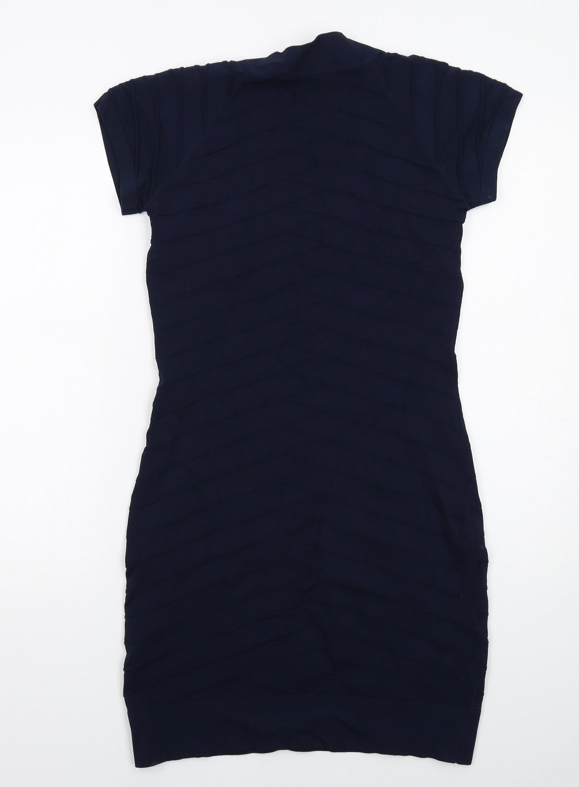 French Connection Womens Blue Viscose Shift Size 14 V-Neck Pullover