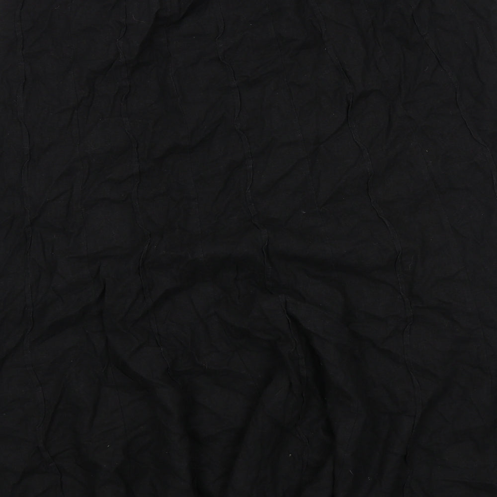 Marks and Spencer Womens Black Linen A-Line Skirt Size 18