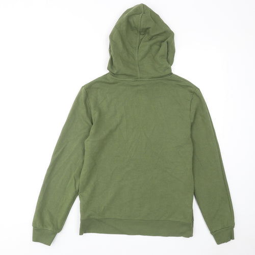 Marks and Spencer Womens Green Cotton Pullover Hoodie Size 8 Pullover