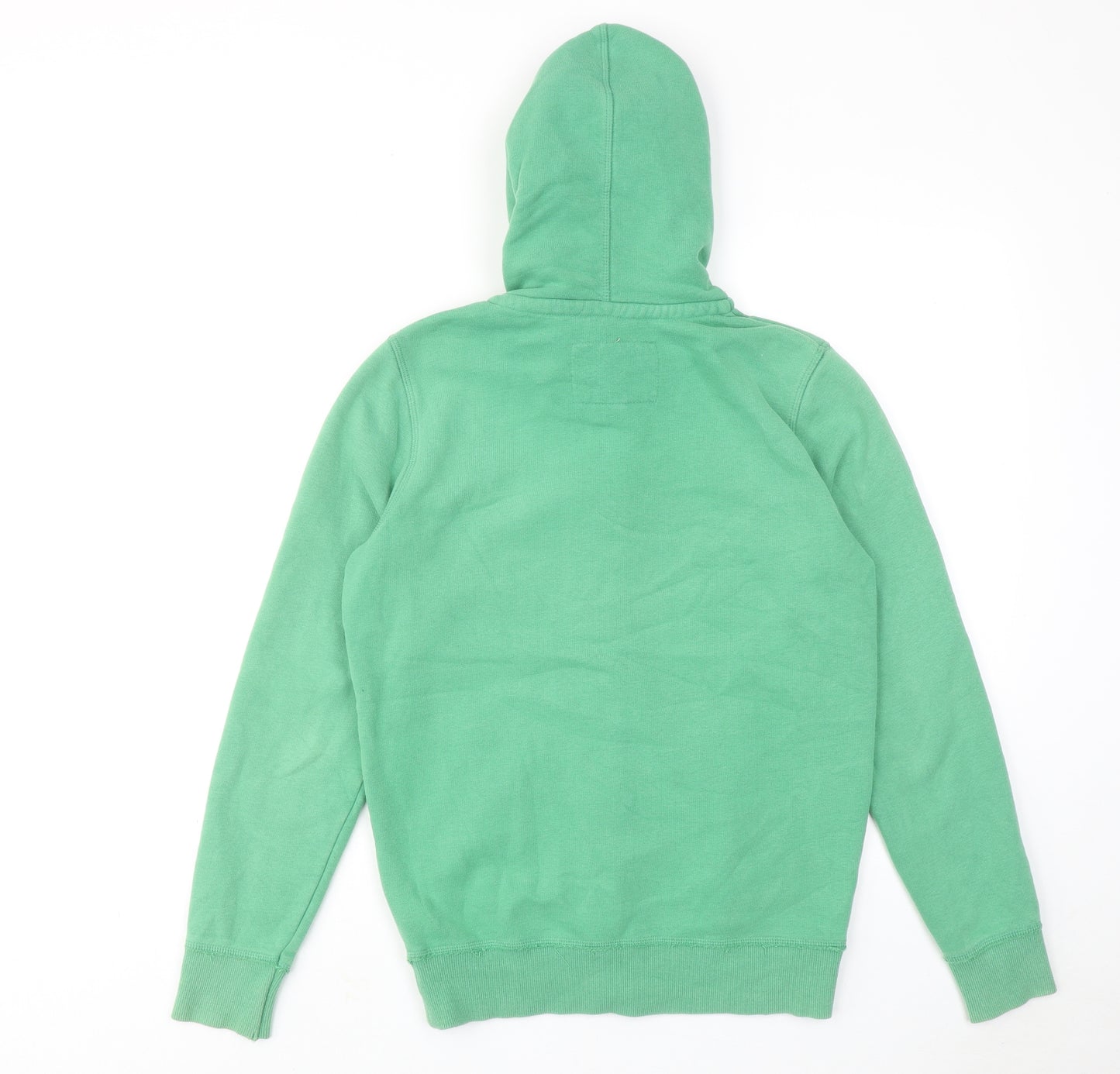 MANTARAY PRODUCTS Womens Green Cotton Pullover Hoodie Size 12 Button