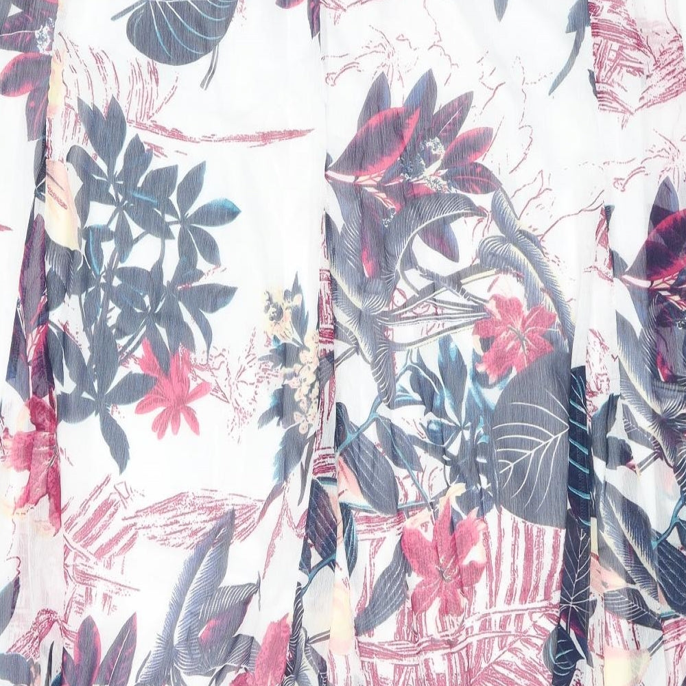Damart Womens Pink Geometric Polyester Swing Skirt Size 22 - Leaf pattern
