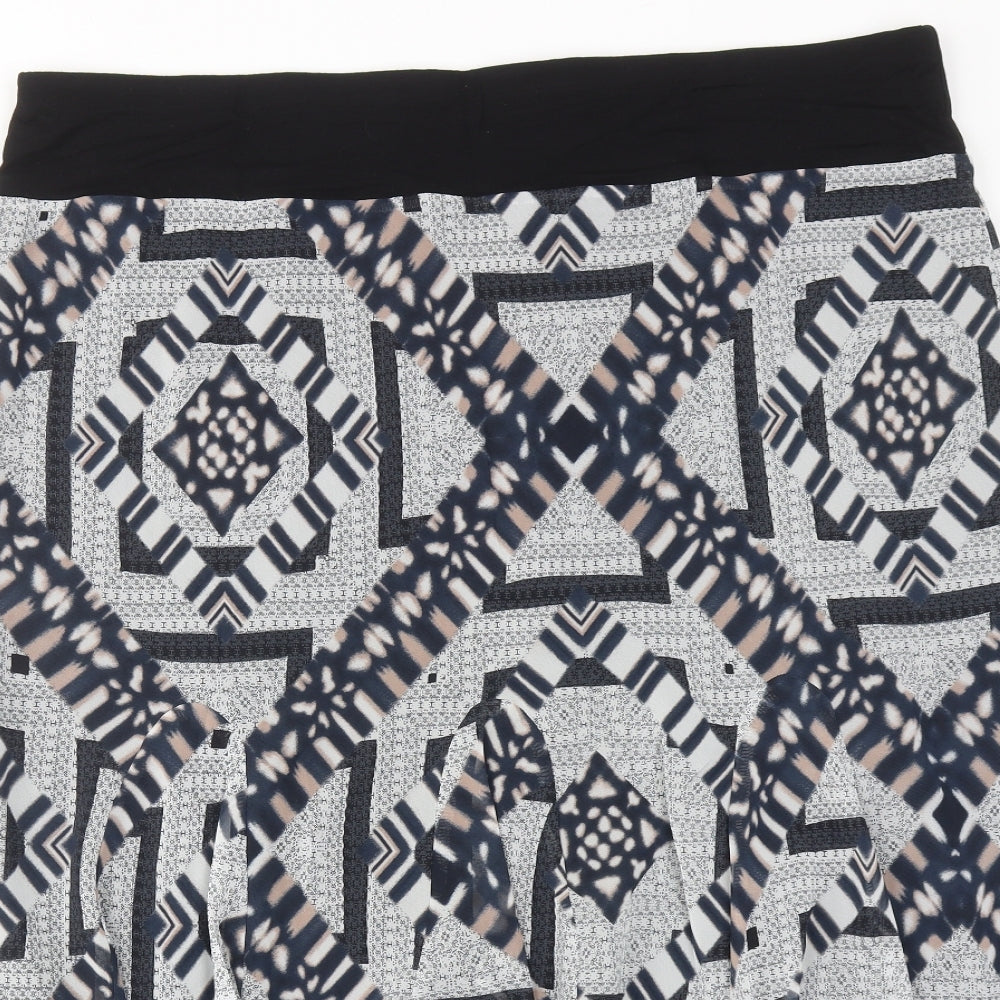 Per Una Womens Multicoloured Geometric Polyester Swing Skirt Size 20