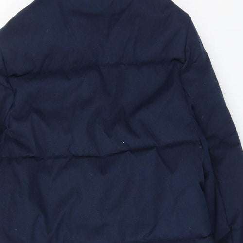 Crew Clothing Womens Blue Quilted Jacket Size 12 Zip