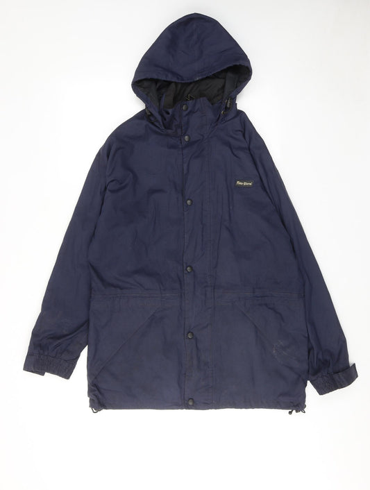 Peter Storm Mens Blue Rain Coat Coat Size S Zip