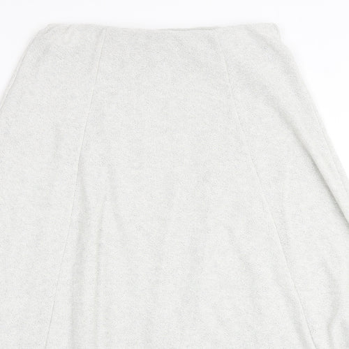 Zara Womens Silver Polyester Swing Skirt Size M