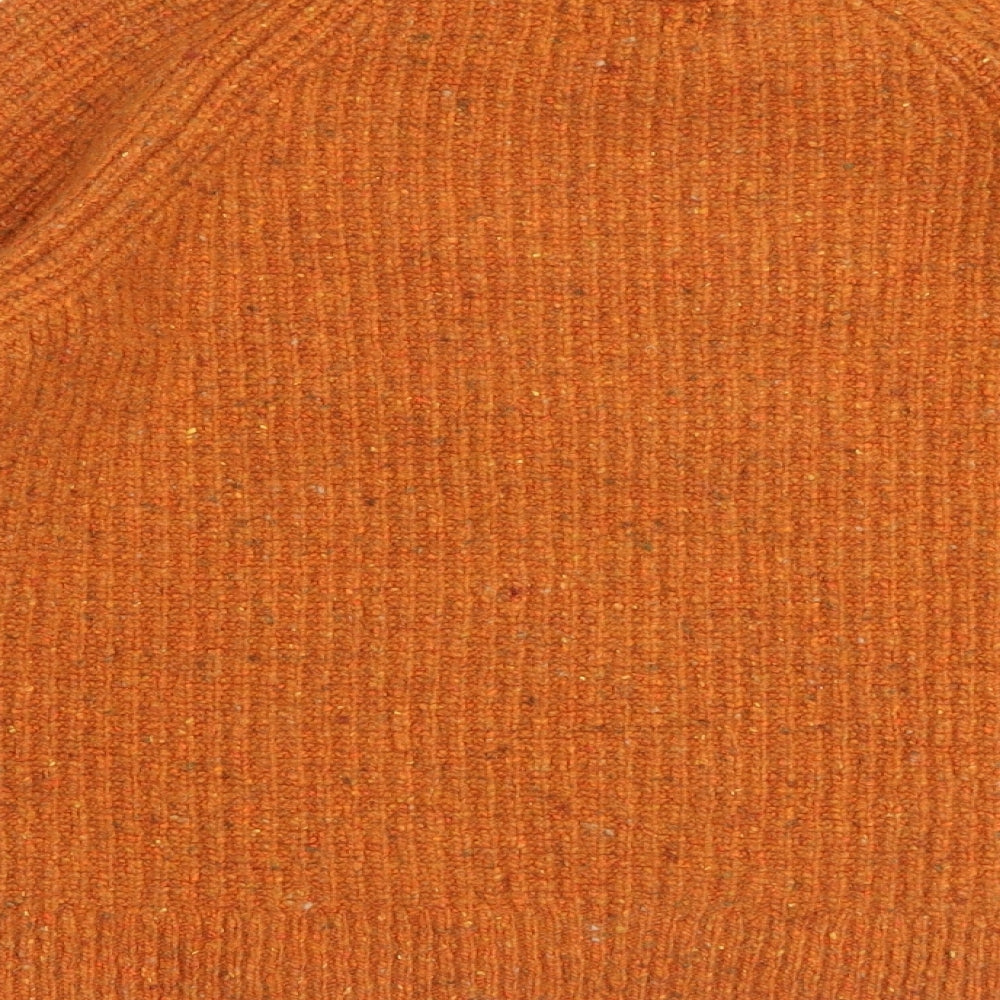 Superdry Womens Orange Round Neck Polyamide Pullover Jumper Size 10