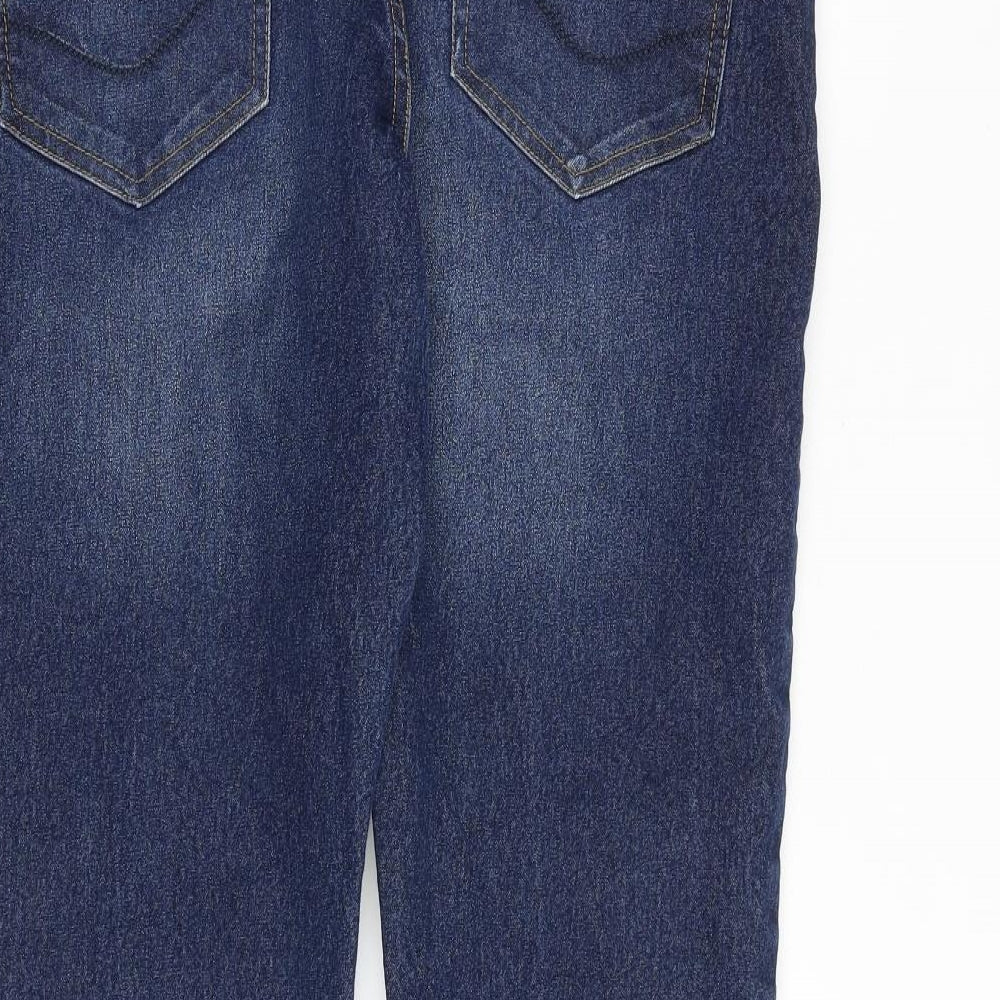 Smith & Jones Mens Blue Cotton Straight Jeans Size 36 in L34 in Regular Zip